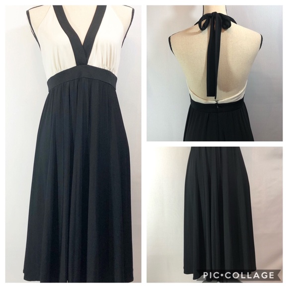 Maggy London Dresses & Skirts - Maggy London Black and White Halter Style Dress 6